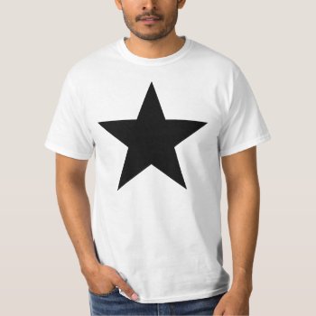 Black Anarchy Star (classic) T-shirt by andersARTshop at Zazzle