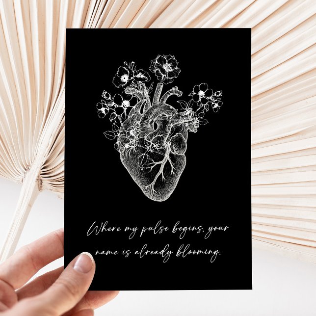 Black Anatomical Heart Anniversary Card (Creator Uploaded)