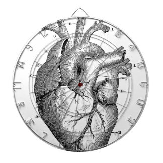 Black Anatomical Heart Dartboard With Darts
