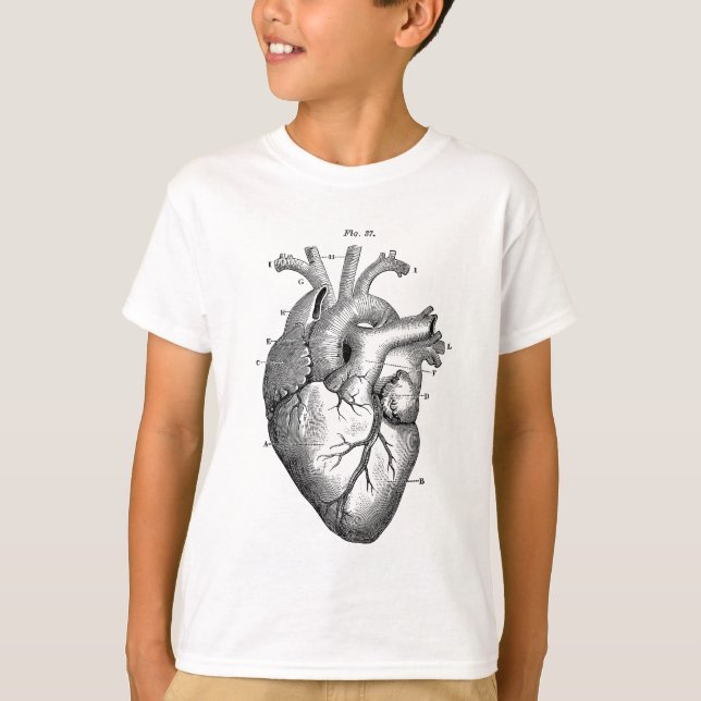 Black Anatomical Heart T-Shirt (Front)