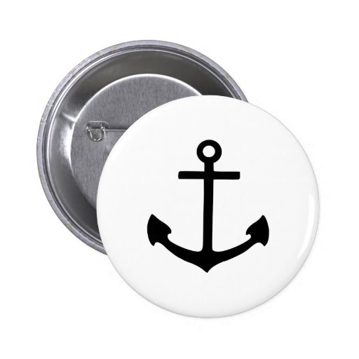 Black Anchor Buttons | Zazzle