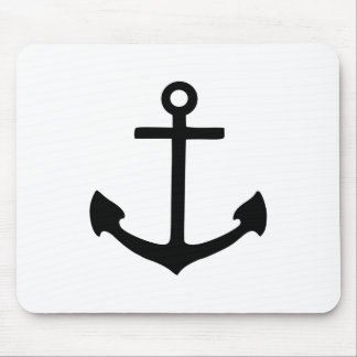 Black Anchor Mouse Pad