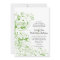 Black and Apple Green Bird Swirl Wedding Invite