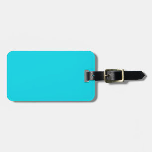 Black and Aqua Blue Luggage Tag