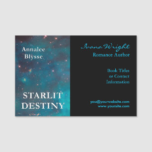 Black and Aqua Sample Book Cover Author Name Tag