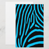 Black and Aqua Zebra Stripes (Front/Back)