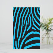 Black and Aqua Zebra Stripes (Standing Front)