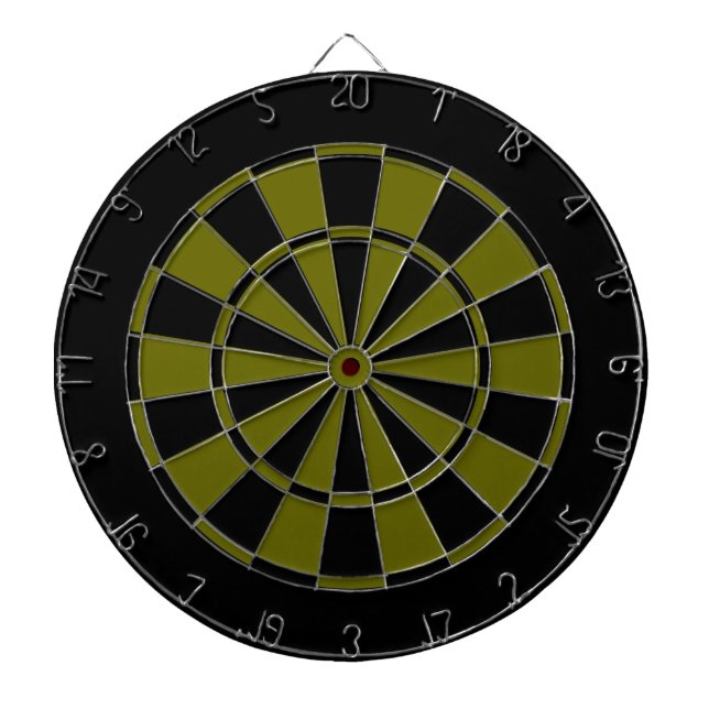 black and army green dart board (Front)