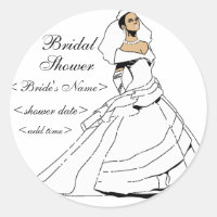 Black and Beautiful Classic Round Sticker