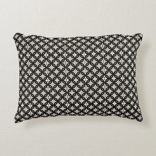 Black and Beige Accent Pillow