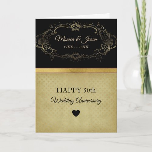 Black And Beige Background Card