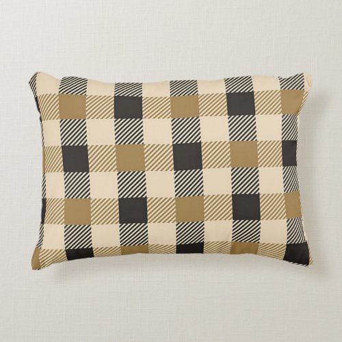Black and Beige Crossbody Accent Pillow