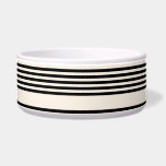 Black and beige five stripe pattern bowl<br><div class="desc">Black and beige five stripe pattern</div>