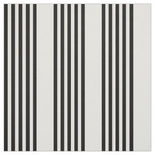 Black and beige five stripe pattern fabric