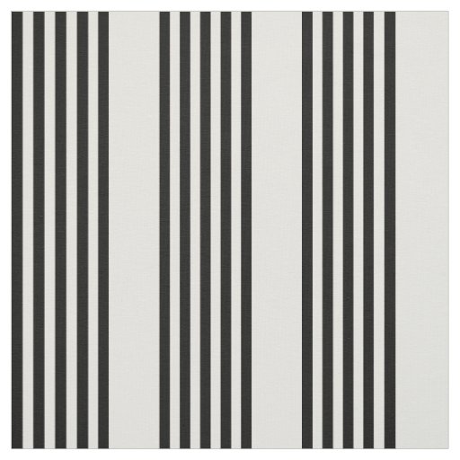 Black and beige five stripe pattern fabric
