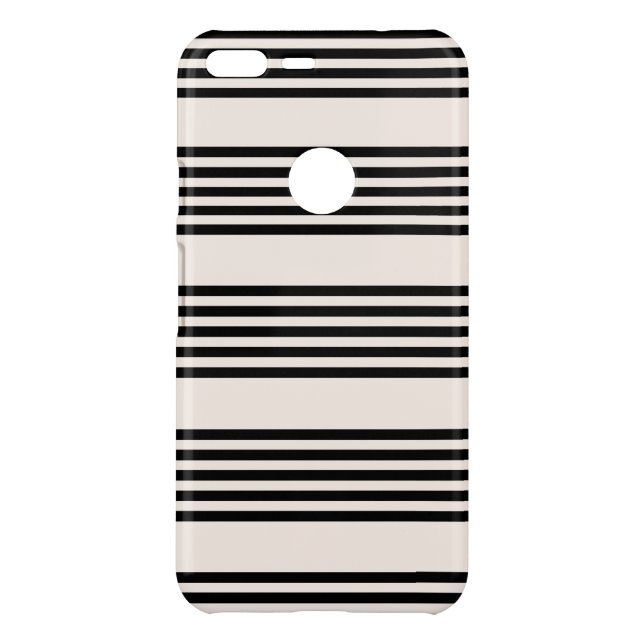 Black and beige five stripe pattern uncommon google pixel XL case (Back)