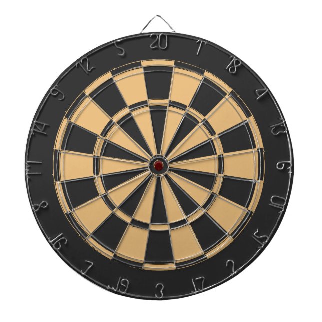 Black and beige geometric shapes dart board (Front)
