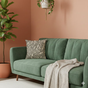 Black and Beige modern Striped Throw Pillow