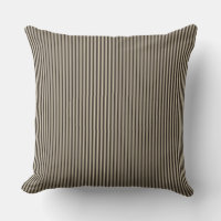 Black and Beige Ticking Stripe