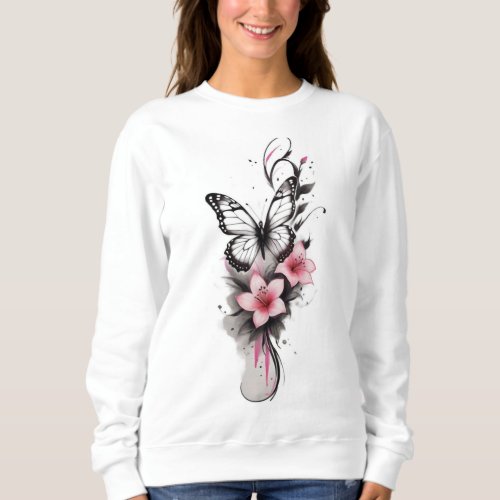 Black and Bloom Sweatshirt