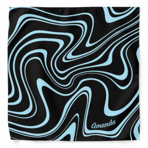 Black and Blue Abstract Pattern - Personalizable! Bandana
