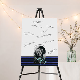 Black and Blue Arch Photo Party Signature Foam Board