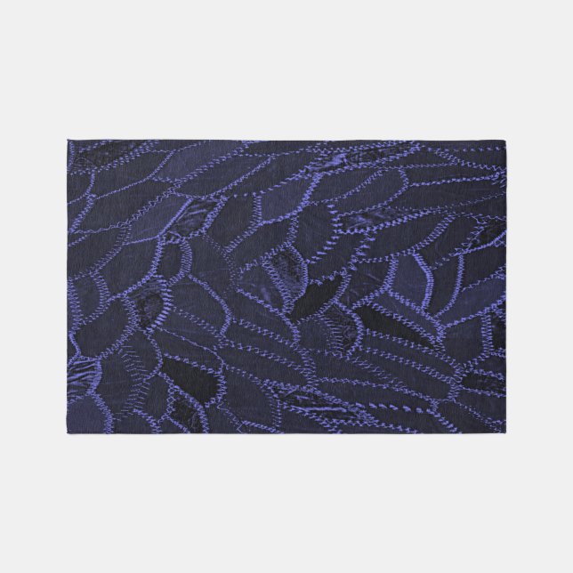 Black and Blue Area Rug (Front)