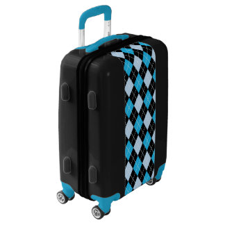 Black and Blue Argyle Ugo Luggage