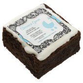 Black And Blue Baby Shower Invitation Template Brownie (Angled)