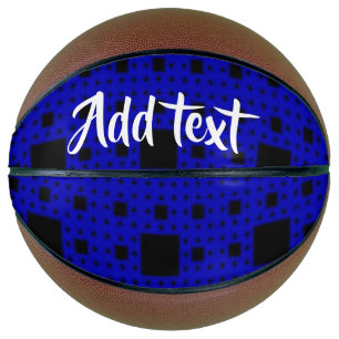 Black and blue blocks basketball