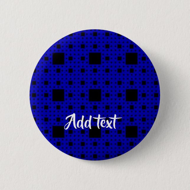 Black and blue blocks button (Front)
