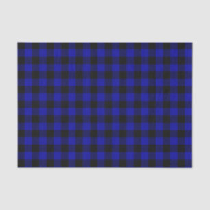 Black and Blue Buffalo Plaid Tissue Paper