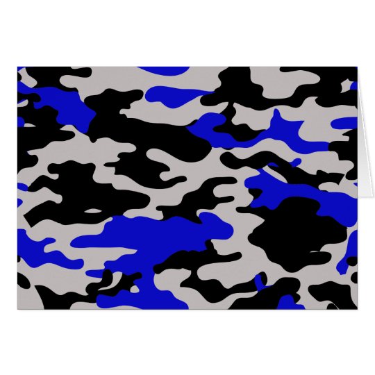 Black and Blue Camo Card