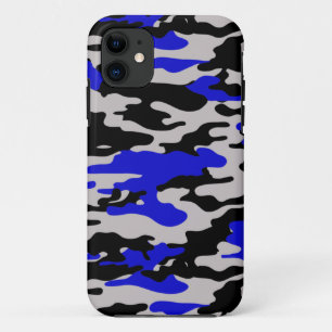 Black and Blue Camo - iPhone 5 iPhone 11 Case