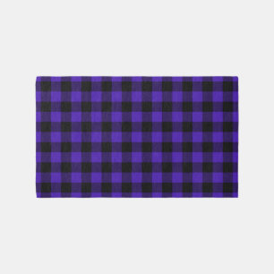 Black and Blue Check Rug