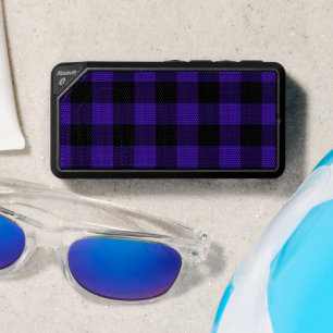 Black and Blue Checked Bluetooth Speaker