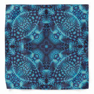 Black and Blue, colorful kaleidoscope bandana