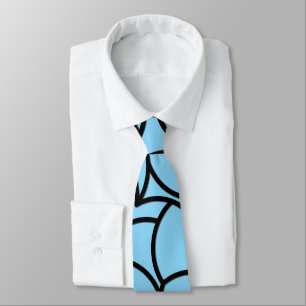 Black and Blue Comingled Abstract Neck Tie
