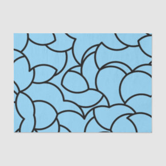 Black and Blue Comingled Abstract Tissue Paper