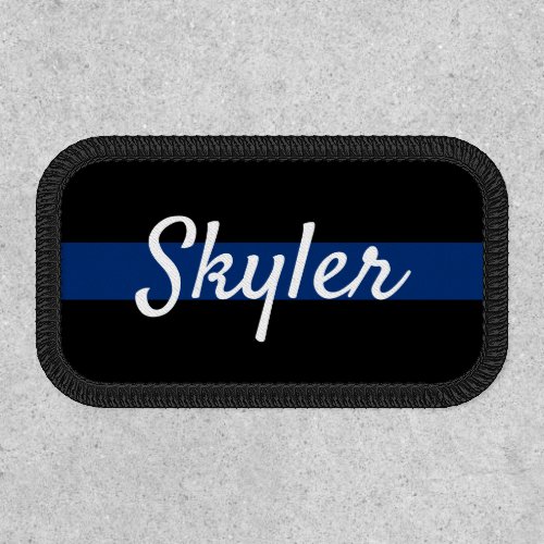 Black and blue custom name patches