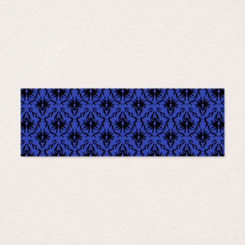 Black and Blue Damask Design Pattern. Business Card