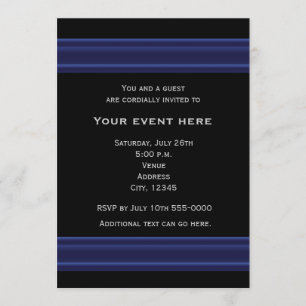 Black and Blue Elegant Party Event Invitation