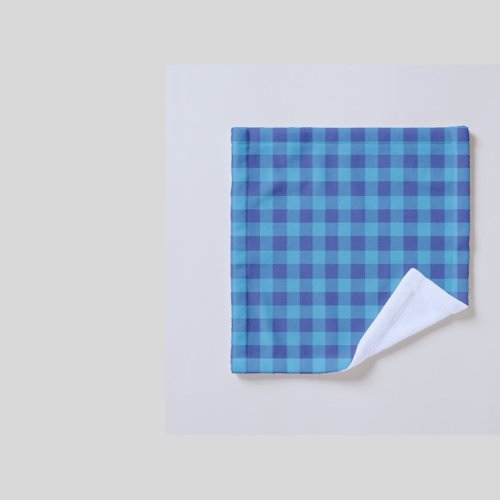 Black and Blue Gingham wash cloth