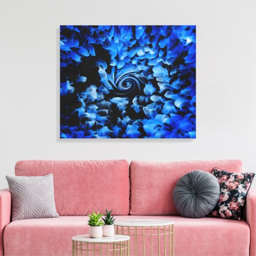 Black And Blue Glass Abstract Canvas Print