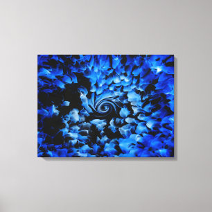 Black and Blue Glass Abstract Canvas Print