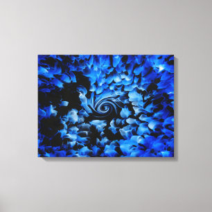 Black and Blue Glass Abstract Canvas Print