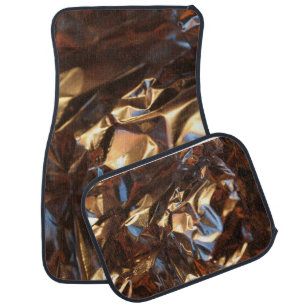 Black and blue leather jacket car floor mat