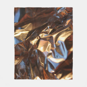 Black and blue leather jacket fleece blanket