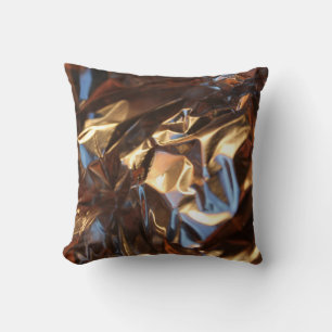 Black and blue leather jacket throw pillow