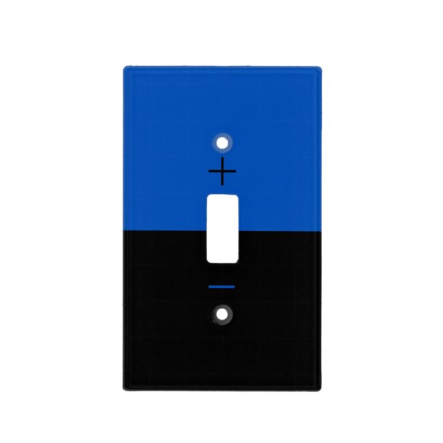 Black and Blue Light Switch Cover (Front)